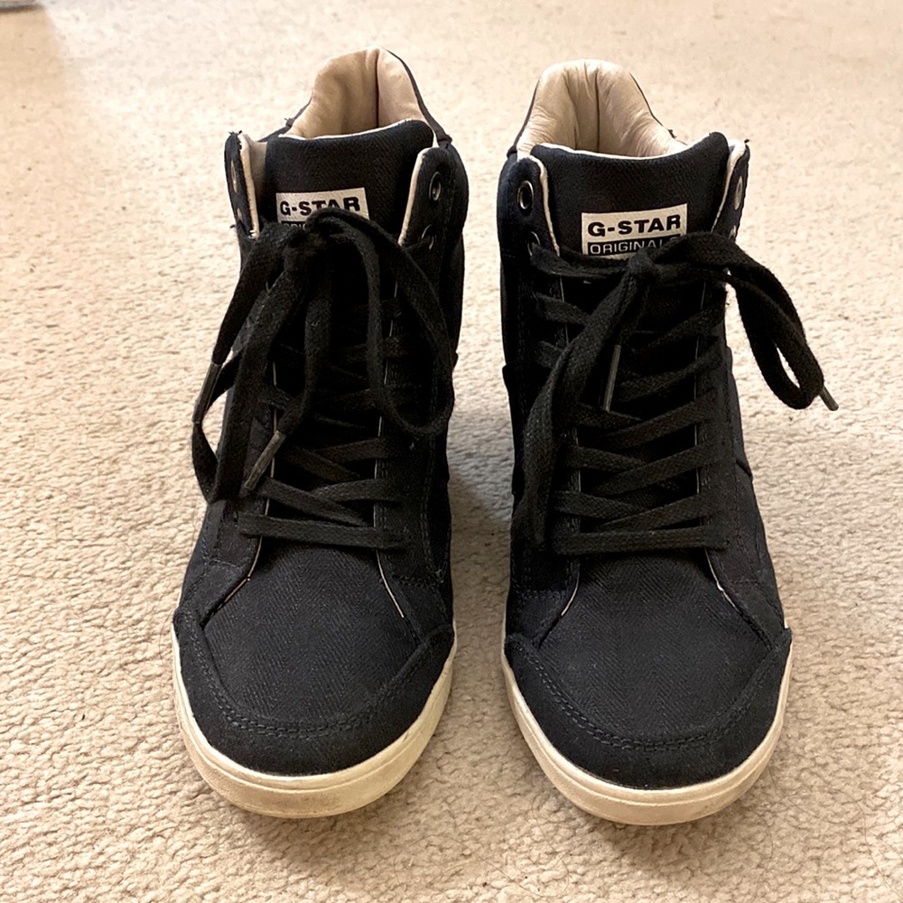 G-Star Raw Footwear Black denim sneakers